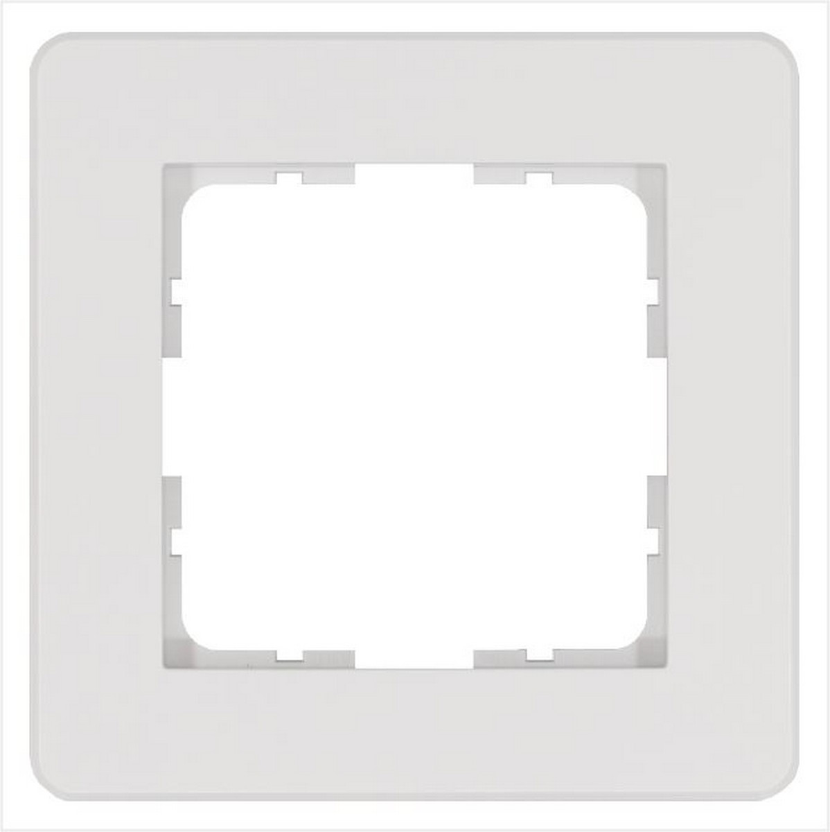 JASMART G - розетки и выключатели Рамка JASMART G-Flex 1-постовая белый глянцевый G1101W