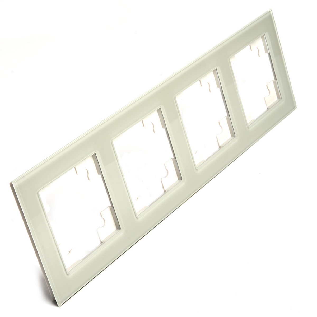 Катрин - Розетки и выключатели Stekker Рамка 4-местная стекло STEKKER GFR00-7004-07 серия Катрин дымчатый 49037