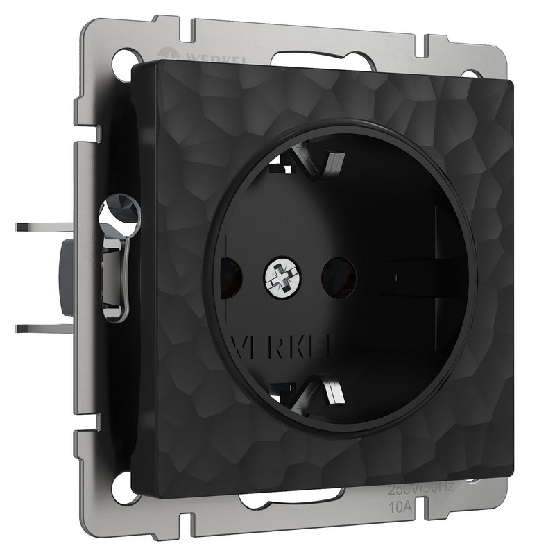 Werkel Черный Hammer механизмы Розетка Werkel с заземлением (hammer черный) W1271008