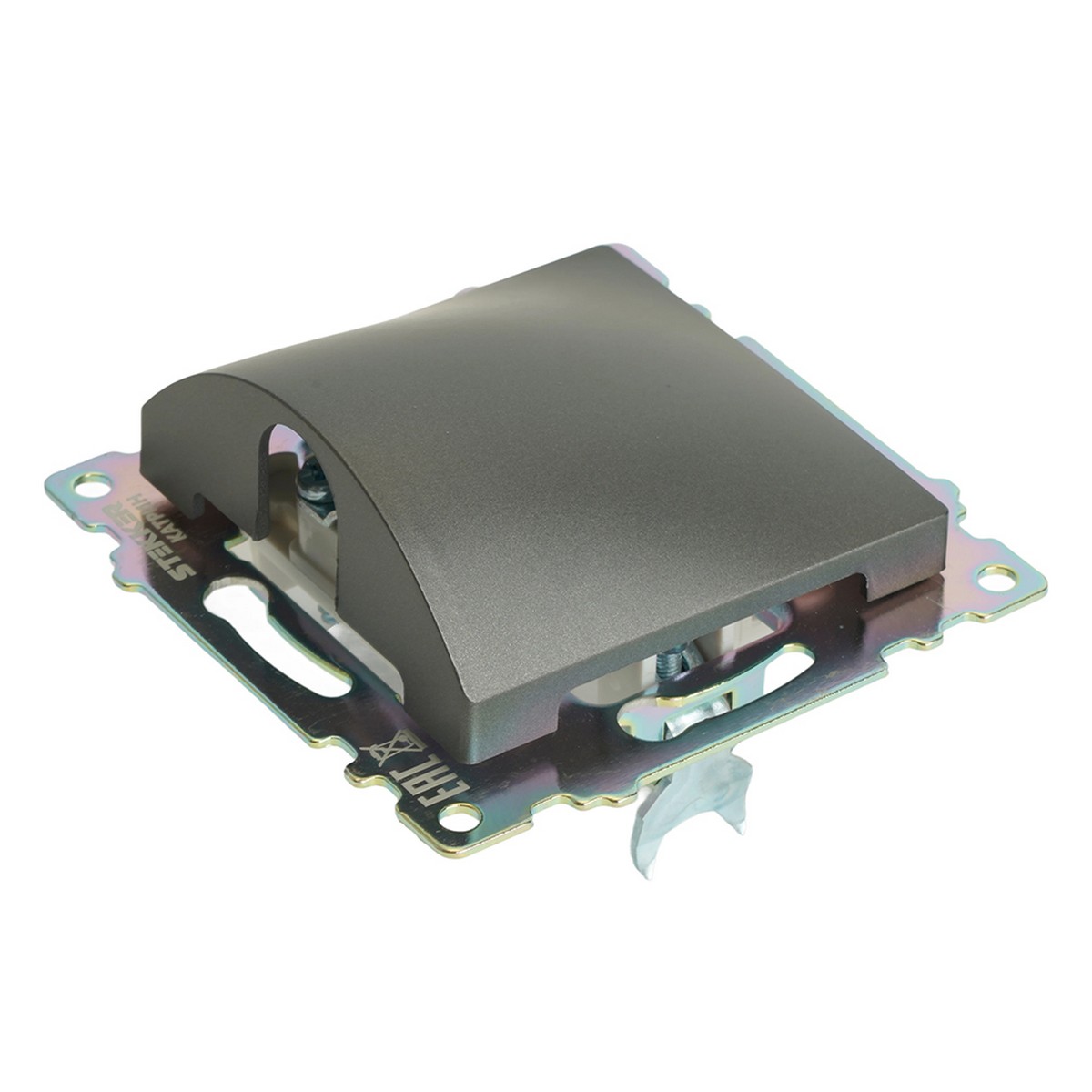 Катрин - Розетки и выключатели Stekker Кабельный вывод STEKKER Катрин графит GLS00-7116-06 49469