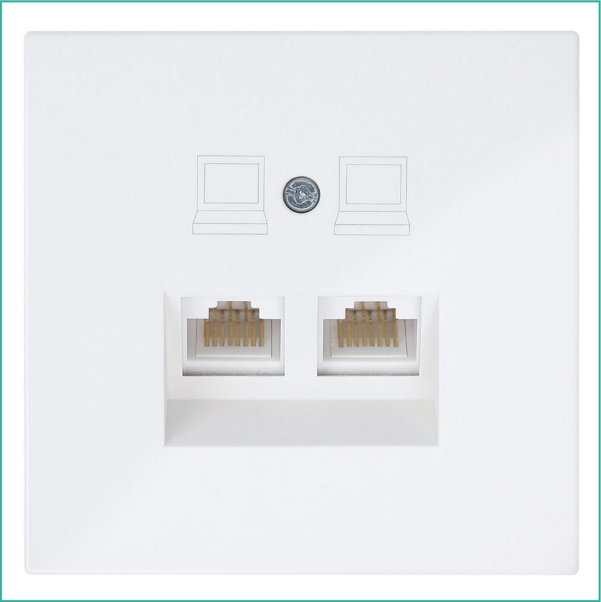 JASMART FD - розетки и выключатели Интернет розетка JASMART FD RJ45 двойная белый глянцевый 6106W