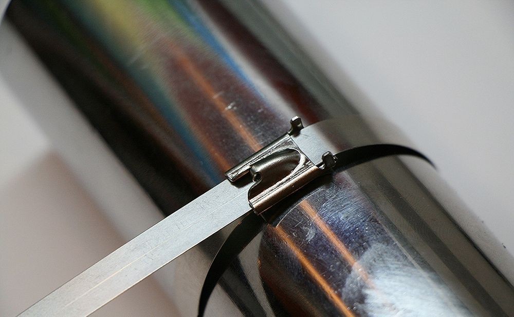 Хомут стальной STEKKER SSCTE79-500 7.9х500мм d пучка max 150мм нагрузка 120кг серый упаковка 25 шт 32803