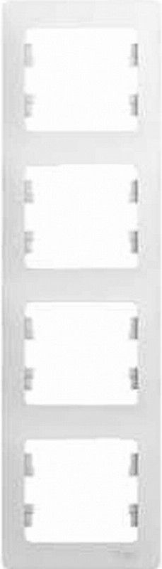 Glossa Белый Рамка Systeme Electric Glossa Белый 4-я, вертикальная GSL000108