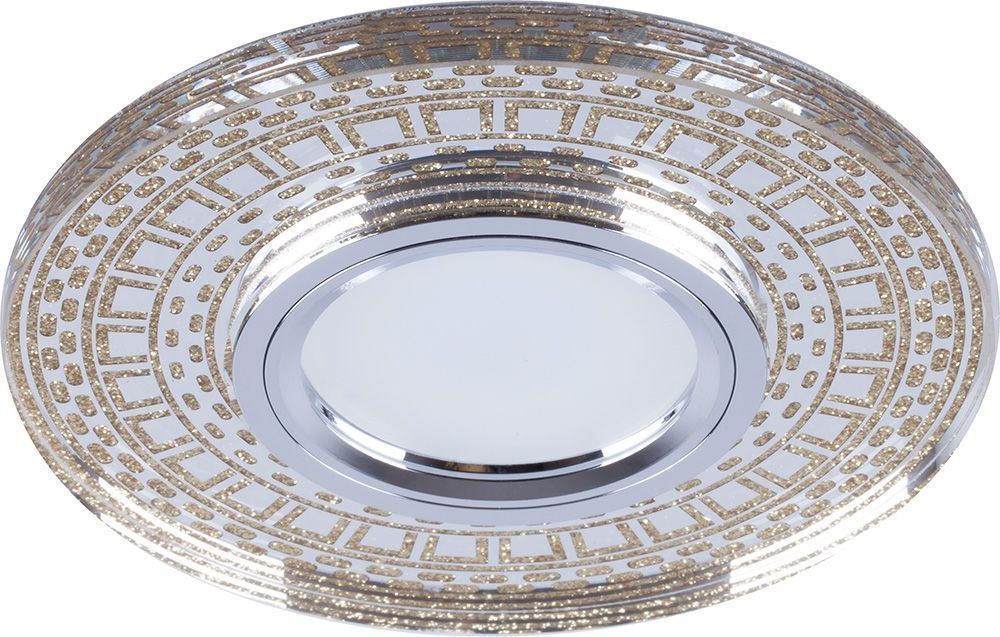 Встраиваемые светодиодные светильники Светильник встраиваемый Feron CD981 с LED подсветкой MR16 прозрачный золото 32438 