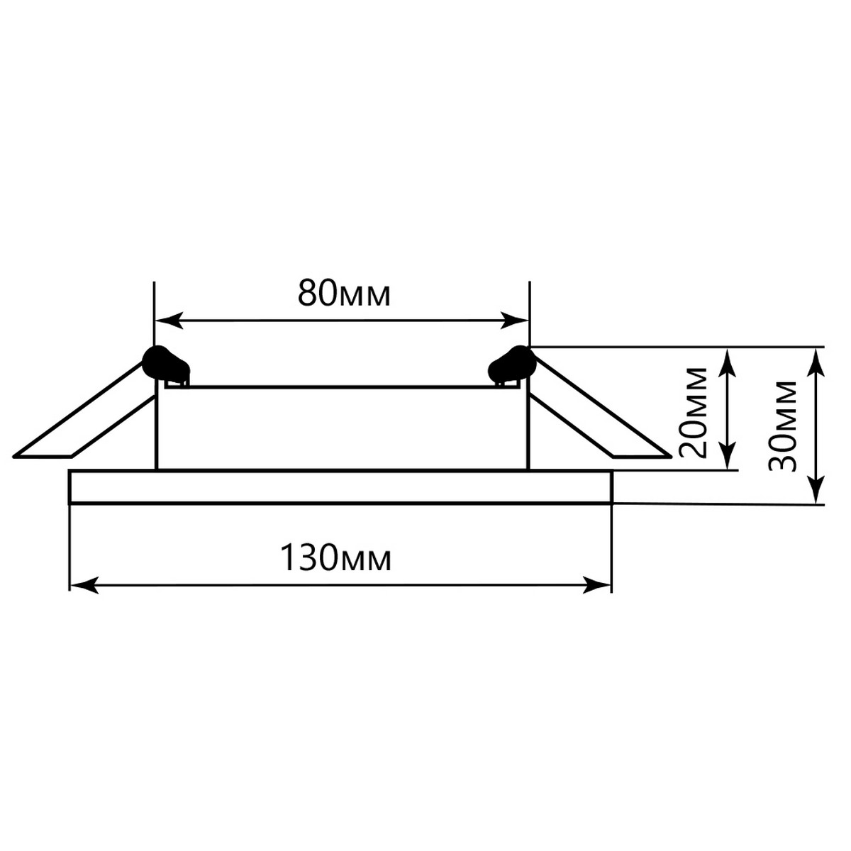 Встраиваемые светодиодные светильники Светильник встраиваемый Feron CD4020 с белой LED подсветкой GX53 прозрачный 29473 