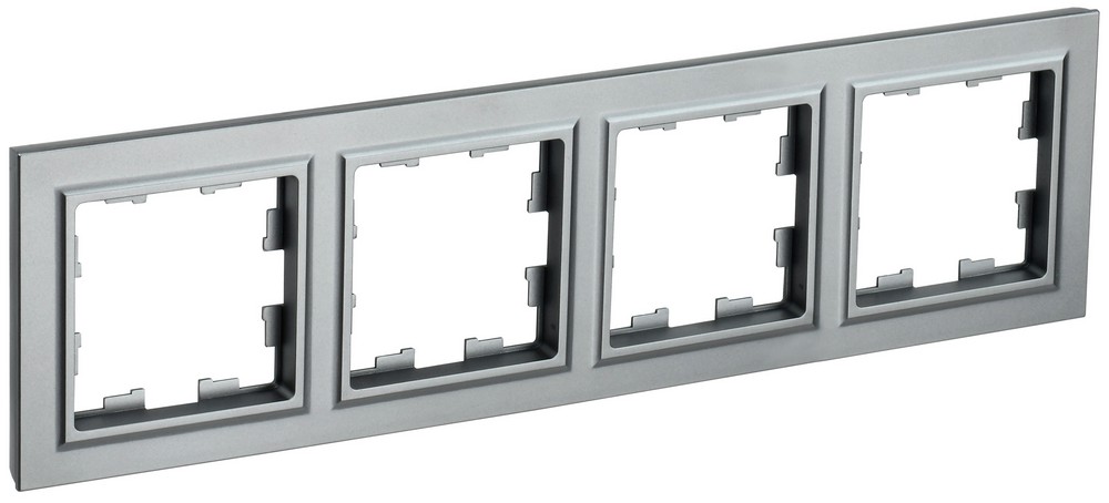 IEK Brite Рамки Рамка IEK BRITE 4-местная РУ-4-БрС сталь BR-M42-K46