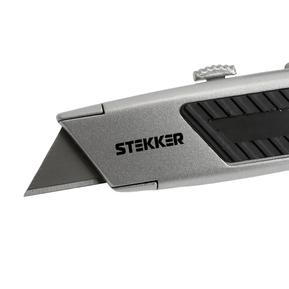 Нож строительно-монтажный с трапециевидным лезвием, 19 мм, 2 лезвия в рукоятке, GS, KMU-13-T 50200 фото