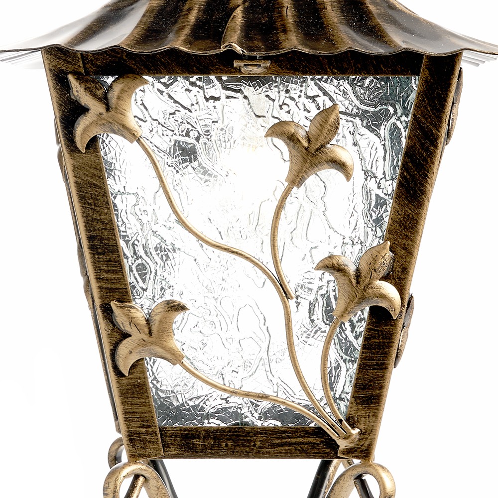 Уличные настенные светильники Светильник садово-парковый Feron PL631 на стену вниз 60W 230V E27 черное золото 11642 