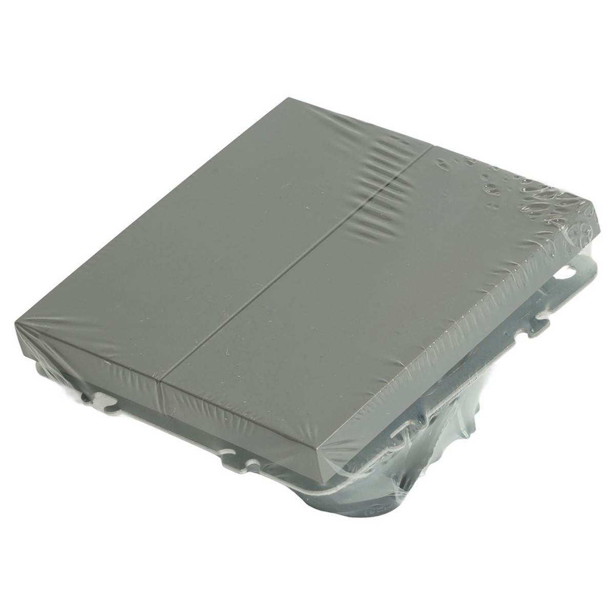 Эмили - Розетки и выключатели Stekker Переключатель 2-клавишный STEKKER Эмили RSW10-5107-10 платиново-серый soft touch 49947