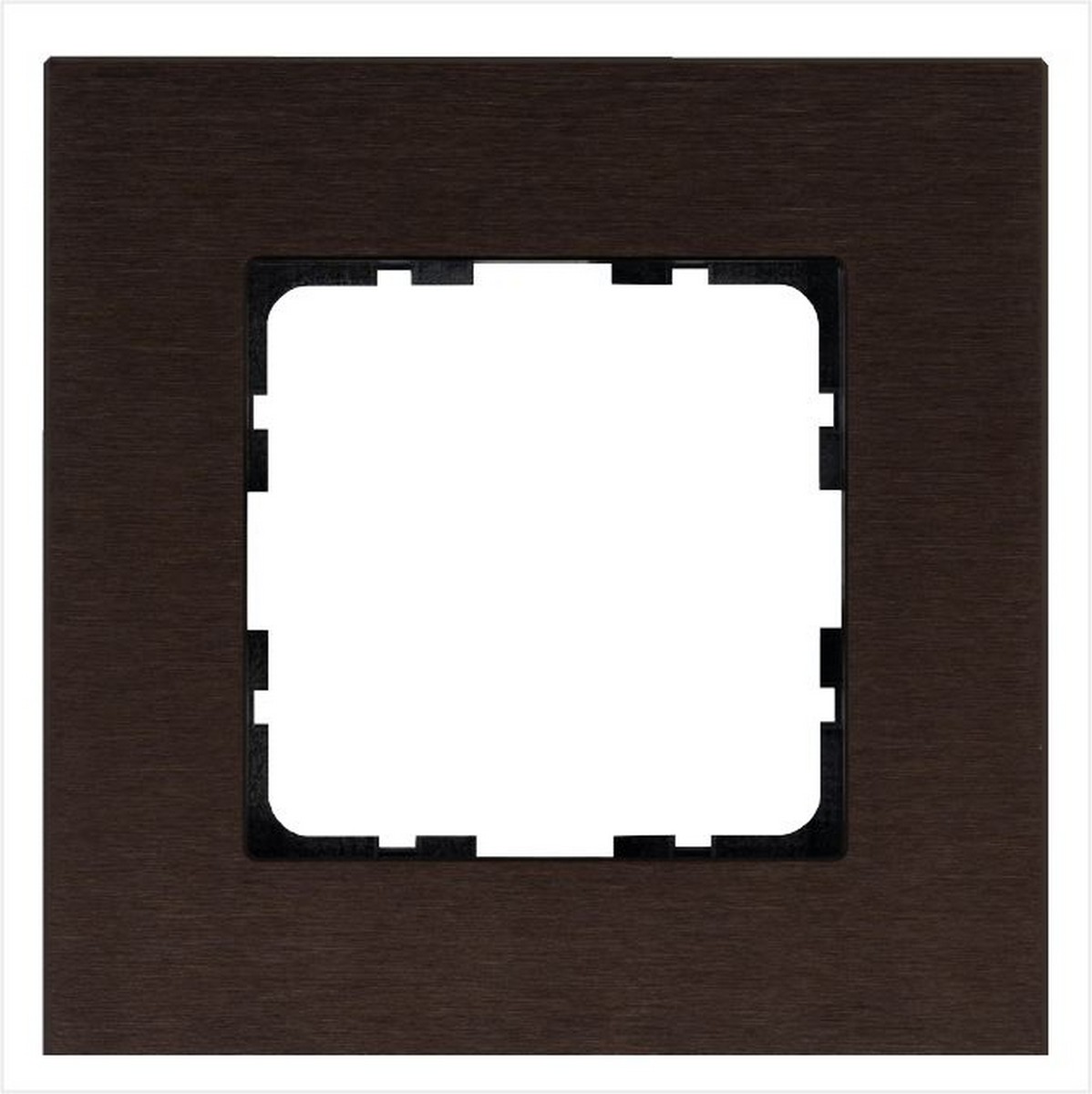 JASMART G - розетки и выключатели Рамка JASMART 1-постовая алюминий Brown METAL G1001AZ