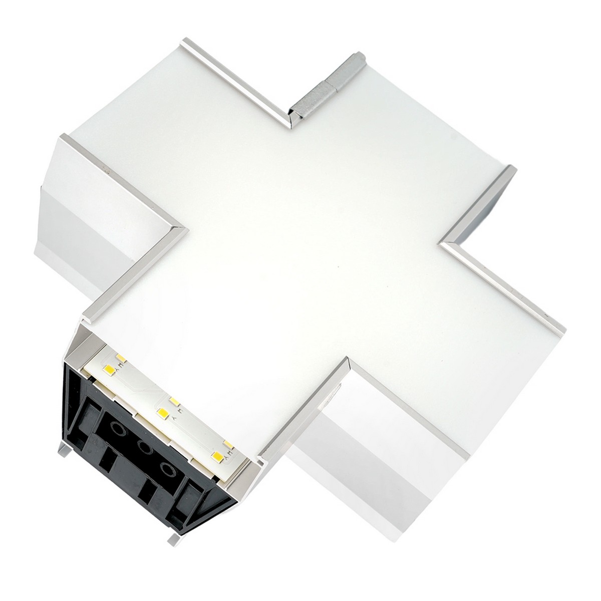 Линейные светодиодные светильники Светильник коннектор Feron AL4036X 6W 3000К-4000К-6400K X-образный серебро RetailRay 51874 