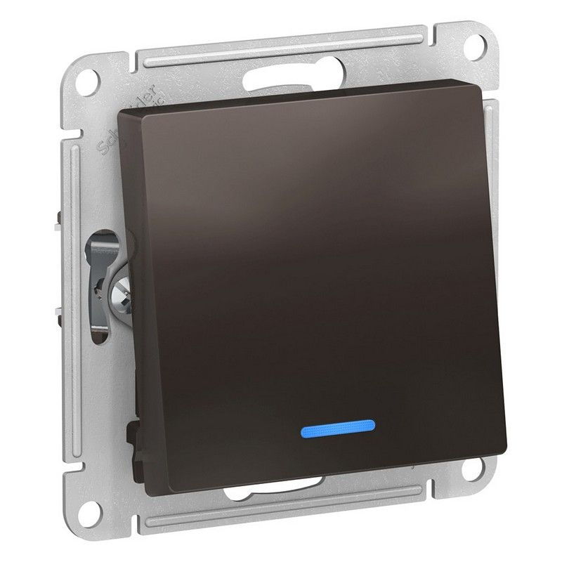 AtlasDesign Мокко Переключатель 1-клавишный Systeme Electric AtlasDesign Мокко с подсветкой, сх.6а, ATN000663