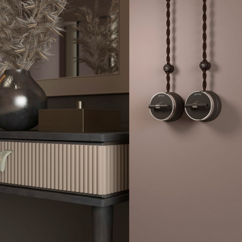 Werkel Ретро Выключатель Werkel на 4 положения двухклавишный (мокко матовый/хром) W5822052