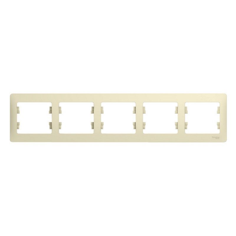Glossa Бежевый Рамка Systeme Electric Glossa Бежевый 5-я, горизонтальная GSL000205