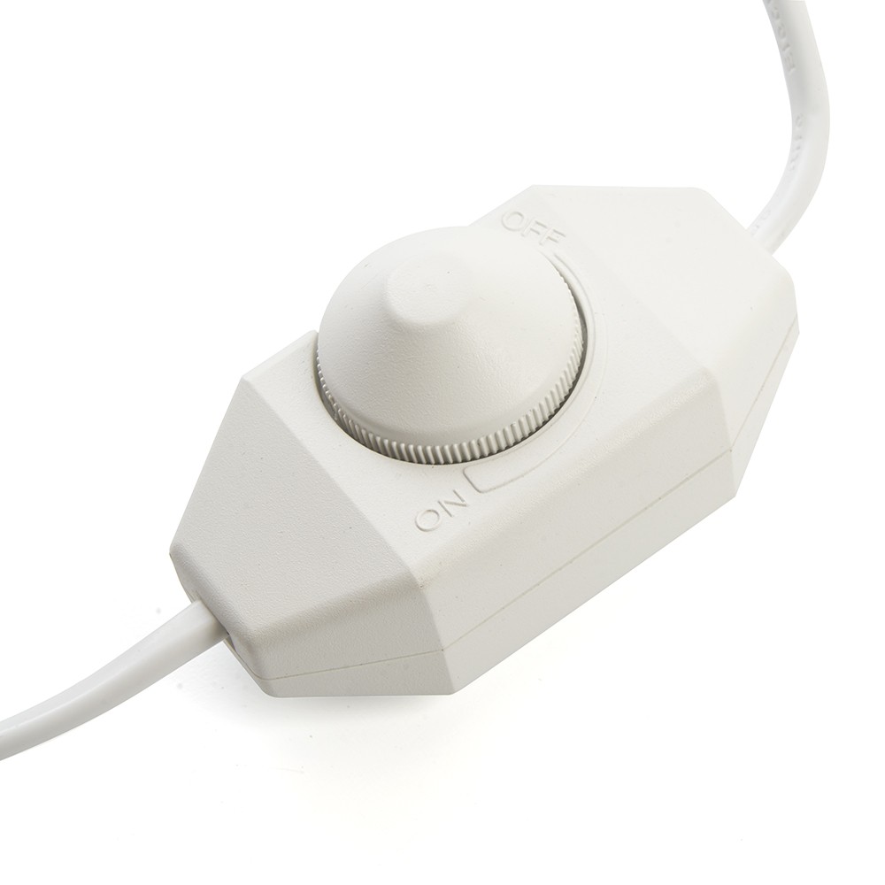 Сетевой шнур Feron DM103-200W с диммером 230V 1,5+0,5м, белый 23056