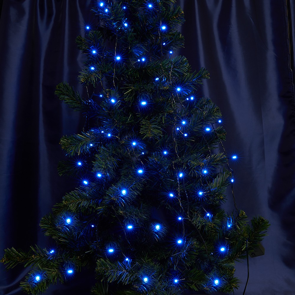 Светодиодная гирлянда Feron CL06 линейная 20м + 3м 230V синий c питанием от сети контроллером зеленый шнур 32312