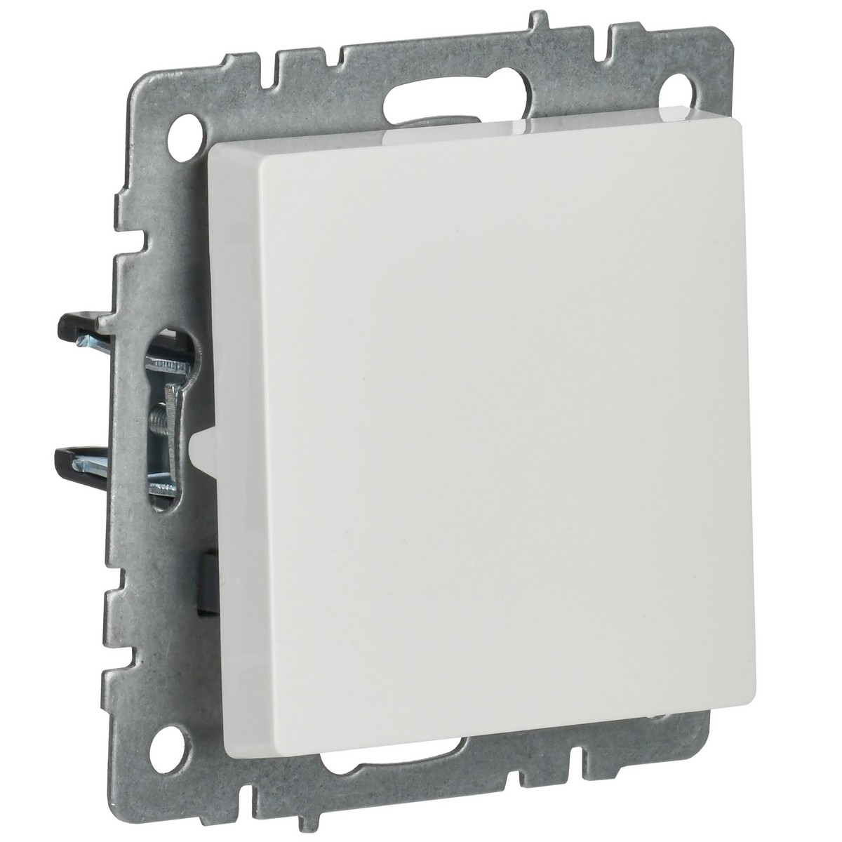 IEK Brite Белый Выключатель IEK BRITE 1-клавишный проходной 10А ВС10-1-6-БрБ белый BR-V12-0-10-K01