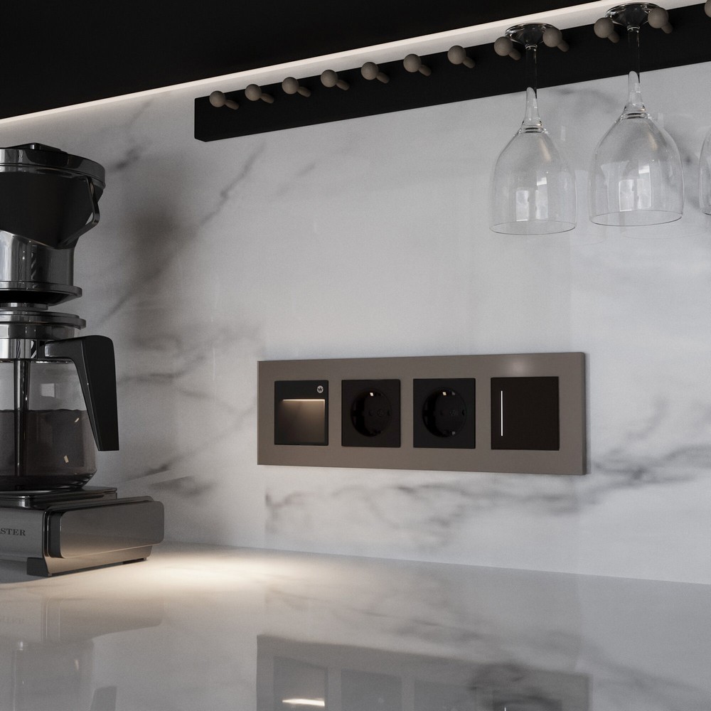 Рамки Werkel Slab Рамка Werkel на 4 поста Slab (бронза матовый) W00429630