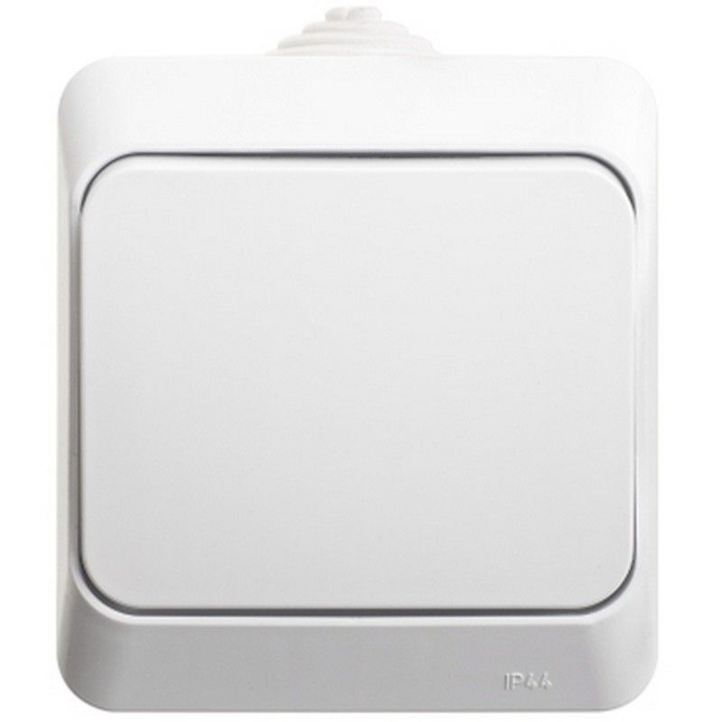 Этюд Белый Переключатель 1-клавишный Systeme Electric Этюд наружный Белый IP44 сх.6 BA10-046B