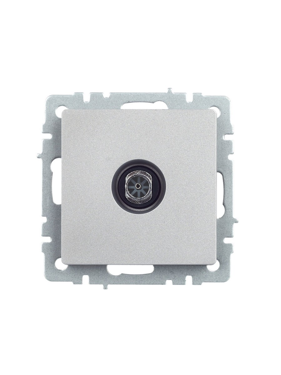 IEK Brite Алюминий Розетка IEK BRITE TV оконечная РТВ11-0-БрА алюминий BR-A10-O-K47