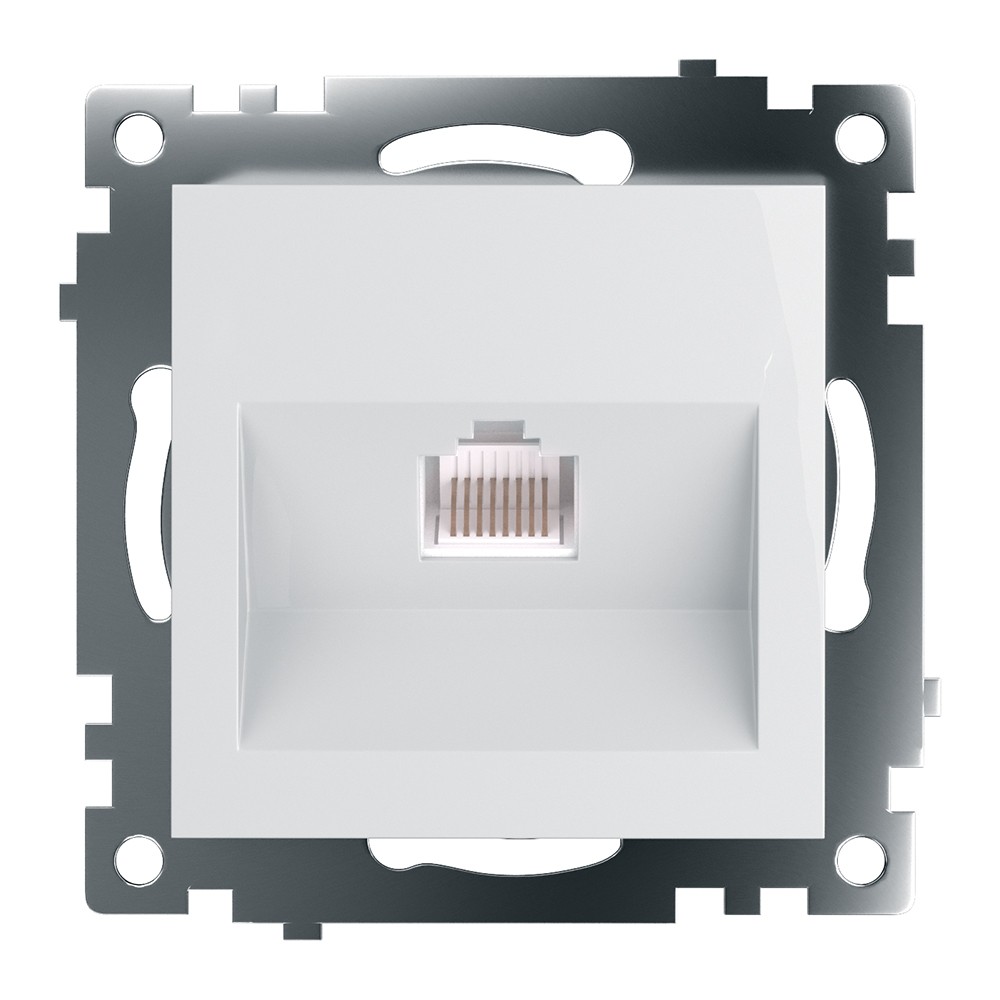 Катрин - Розетки и выключатели Stekker Розетка компьютерная 1-местная RJ-45 STEKKER GLS00-7107-01 Катрин белый 39305