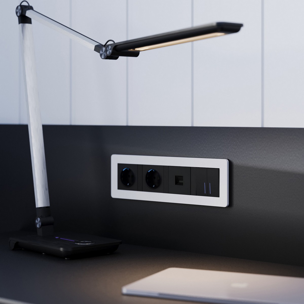 Рамки Werkel Split Рамка Werkel на 4 поста Split (белый/черный, soft-touch) W0043068