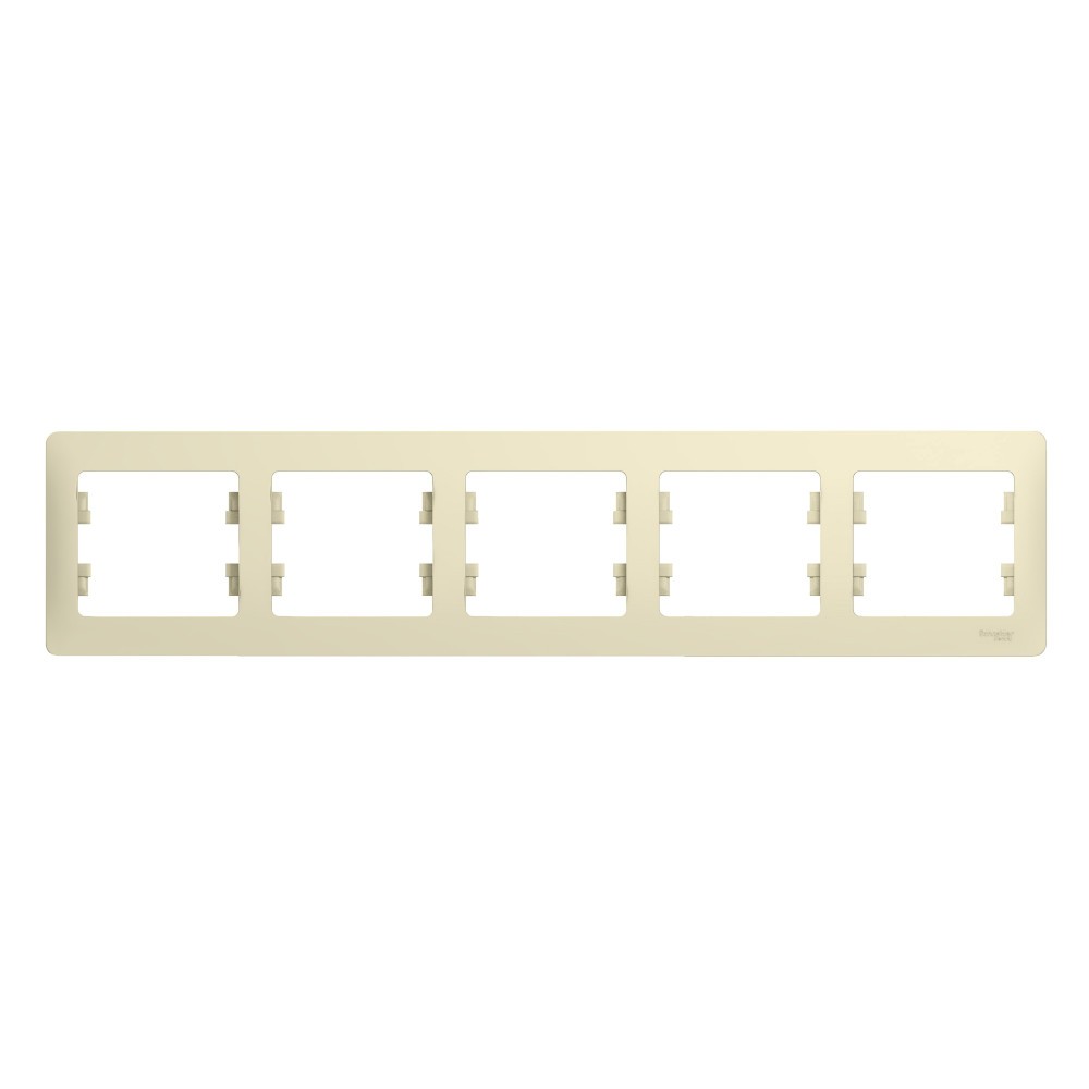 Glossa Бежевый Рамка Systeme Electric Glossa Бежевый 5-я, горизонтальная GSL000205