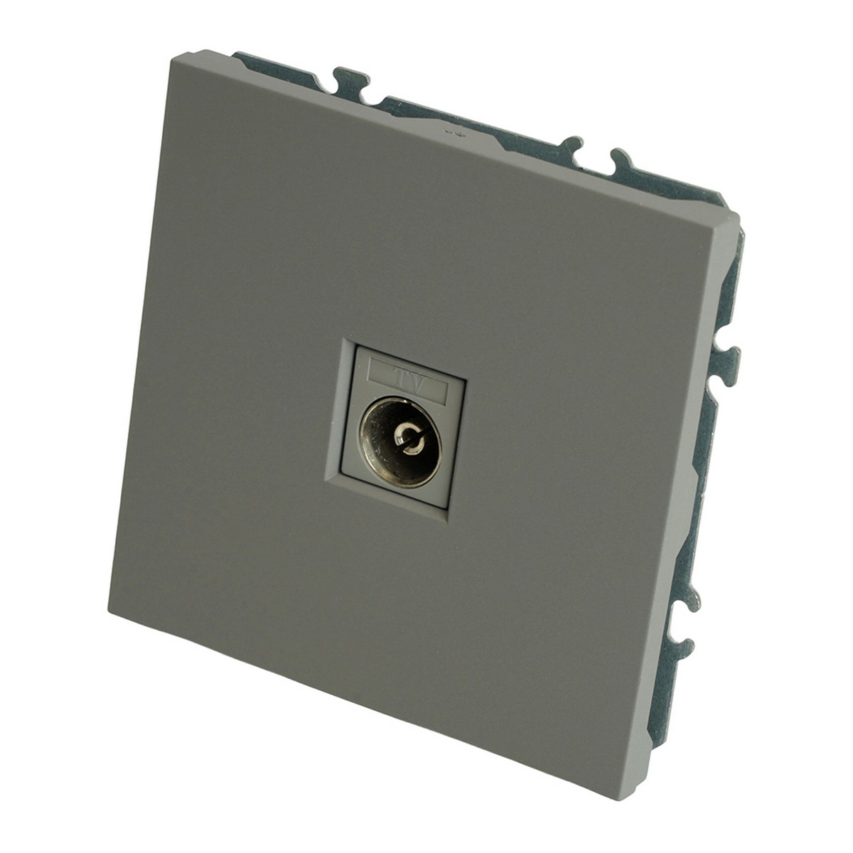 Эмили - Розетки и выключатели Stekker Розетка телевизионная 1-ая STEKKER Эмили RST00-5108-10 75 Ом 5-862МГц  платиново-серый soft touch 49953