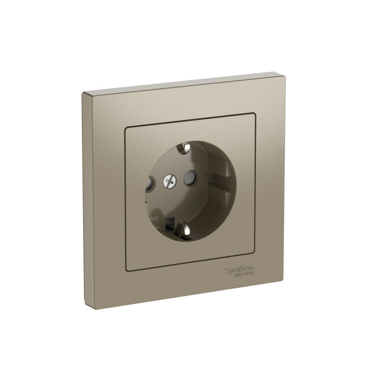 AtlasDesign Шампань Розетка SE AtlasDesign Шампань с заземлением со шторками в сборе быстрозажим. клем. ATN000544S