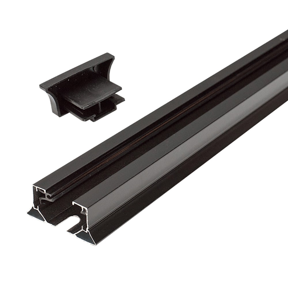 Трековые светодиодные светильники Шинопровод для трековых светильников Feron черный 1м CAB1003 10340 