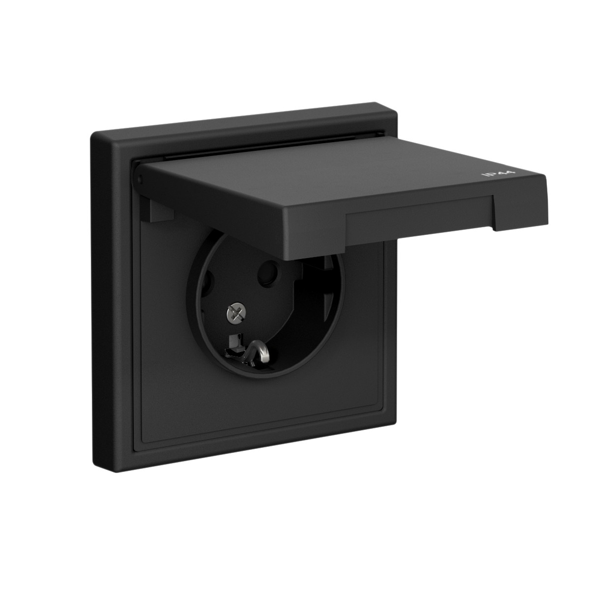 ArtGallery Карбон Розетка Systeme Electric ArtGallery Карбон с заземл. со шт. с крышк 16А IP44 GAL441046