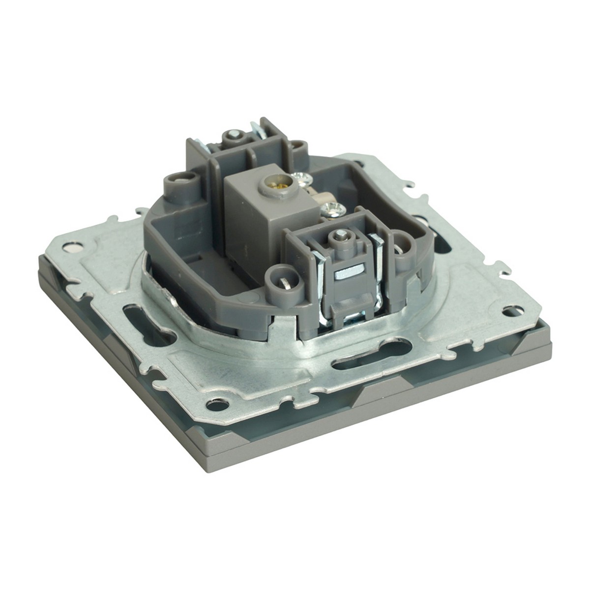 Эмили - Розетки и выключатели Stekker Розетка телевизионная 1-ая STEKKER Эмили RST00-5108-10 75 Ом 5-862МГц  платиново-серый soft touch 49953