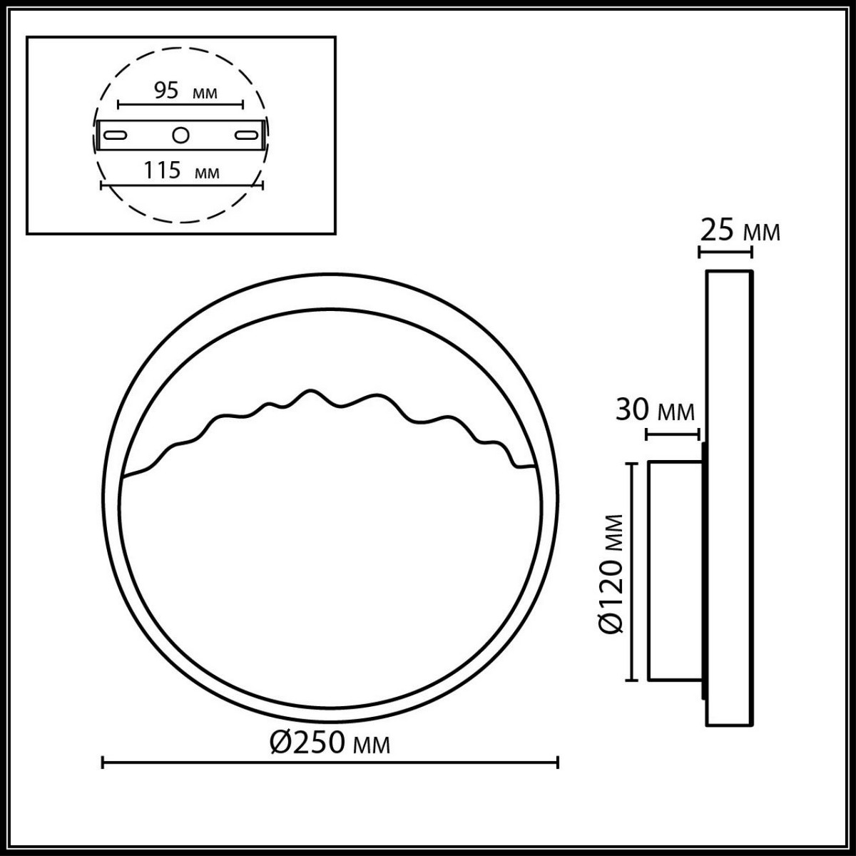 Накладные светодиодные светильники Настенный светильник ODEON LIGHT 6625/9WL VALLEY 