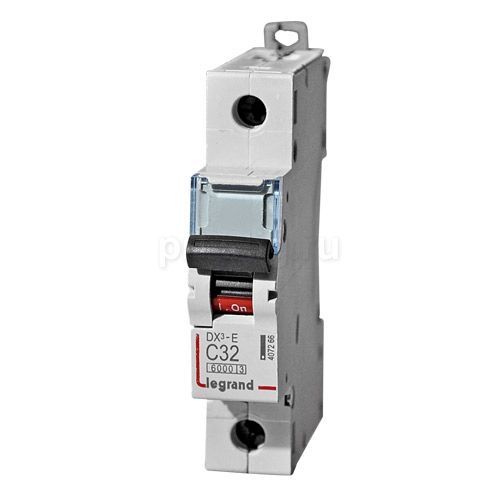 1 полюсные (однополюсные) Автоматический выключатель Legrand DX3-E 1P 50А (С) 6000/6kA 407268 