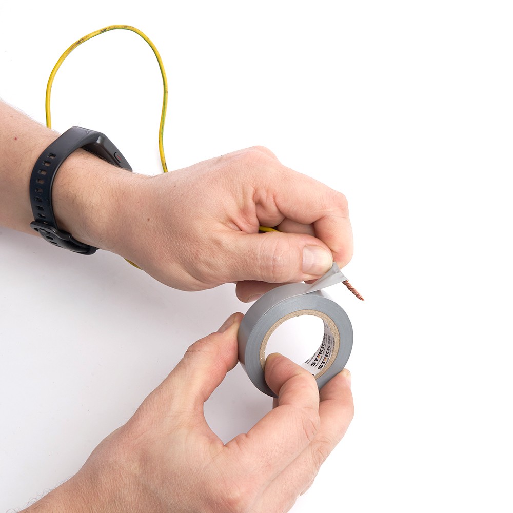 Изолента STEKKER INTP01315-10 0,13*15 мм. 10 м. серебро 39902