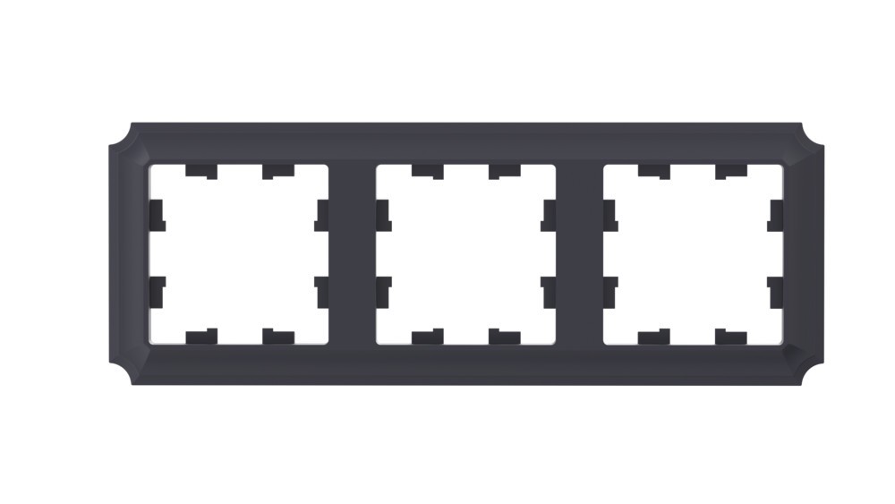 AtlasDesign Рамки Antique Рамка Systeme Electric AtlasDesign Antique Карбон 3-ая, универсальная ATN101003