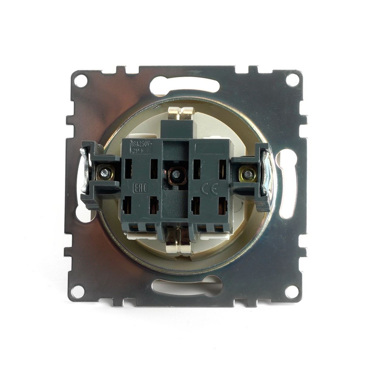 Катрин - Розетки и выключатели Stekker Розетка 1-местная с/з STEKKER GLS16-7110-08 250V 16А с защ. шторкой Катрин золото 49224