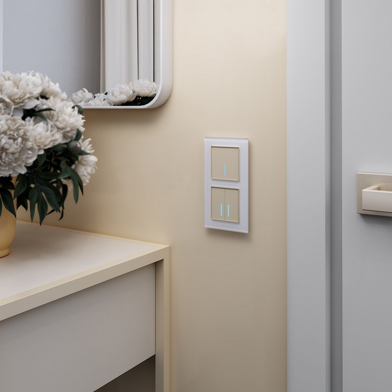 Werkel Шампань механизмы Сенсорный Выключатель Werkel одноклавишный с подсветкой (шампань) W4510111