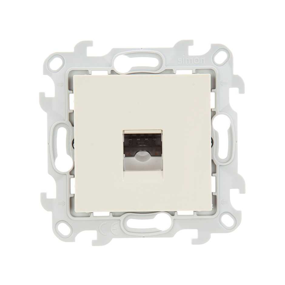 Розетки и выключатели Simon 24 Слоновая кость Телефонная розетка Simon 24 Слоновая кость RJ11, сл. кость 2410480-031