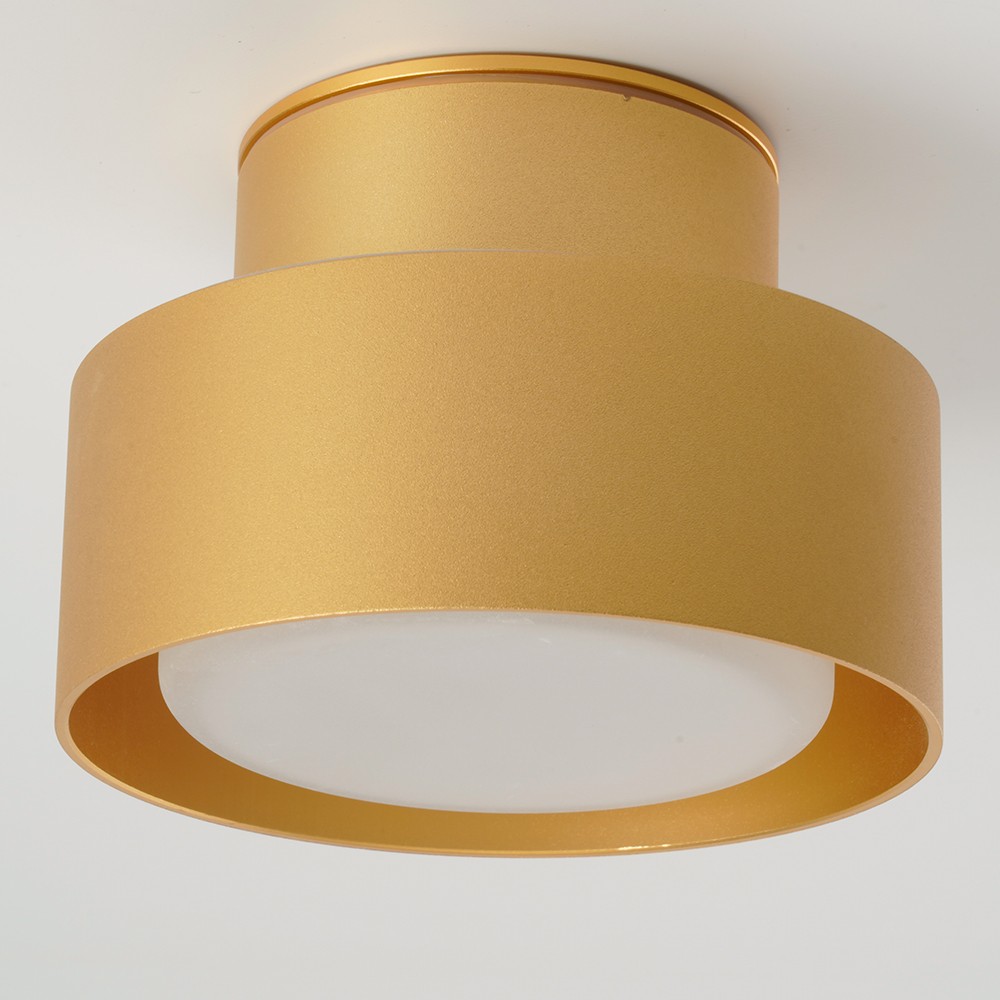 Светильники споты светодиодные Светильник спот потолочный Feron HL367 Barrel AURA 12W GX53 золото IP44 48408 