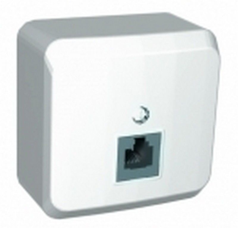 Этюд Белый Розетка телефонная Schneider Electric Этюд наружный Белый 1-ая TELA-001B