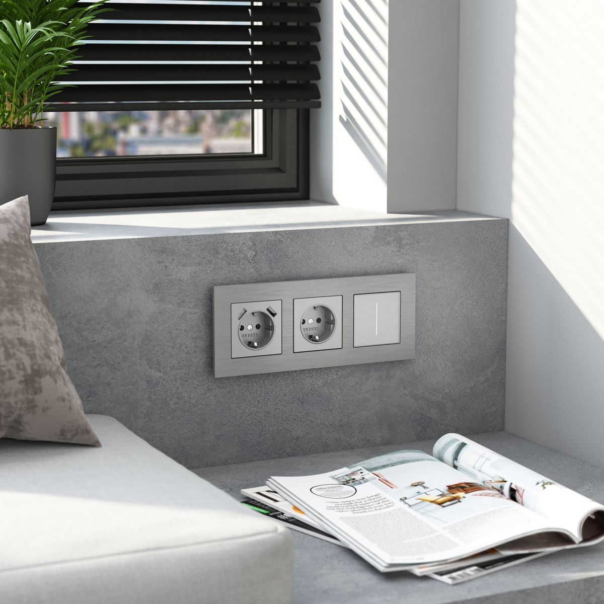 Рамки Werkel Alumax Рамка Werkel на 3 поста AluMax (алюминий) W0033506 a066326