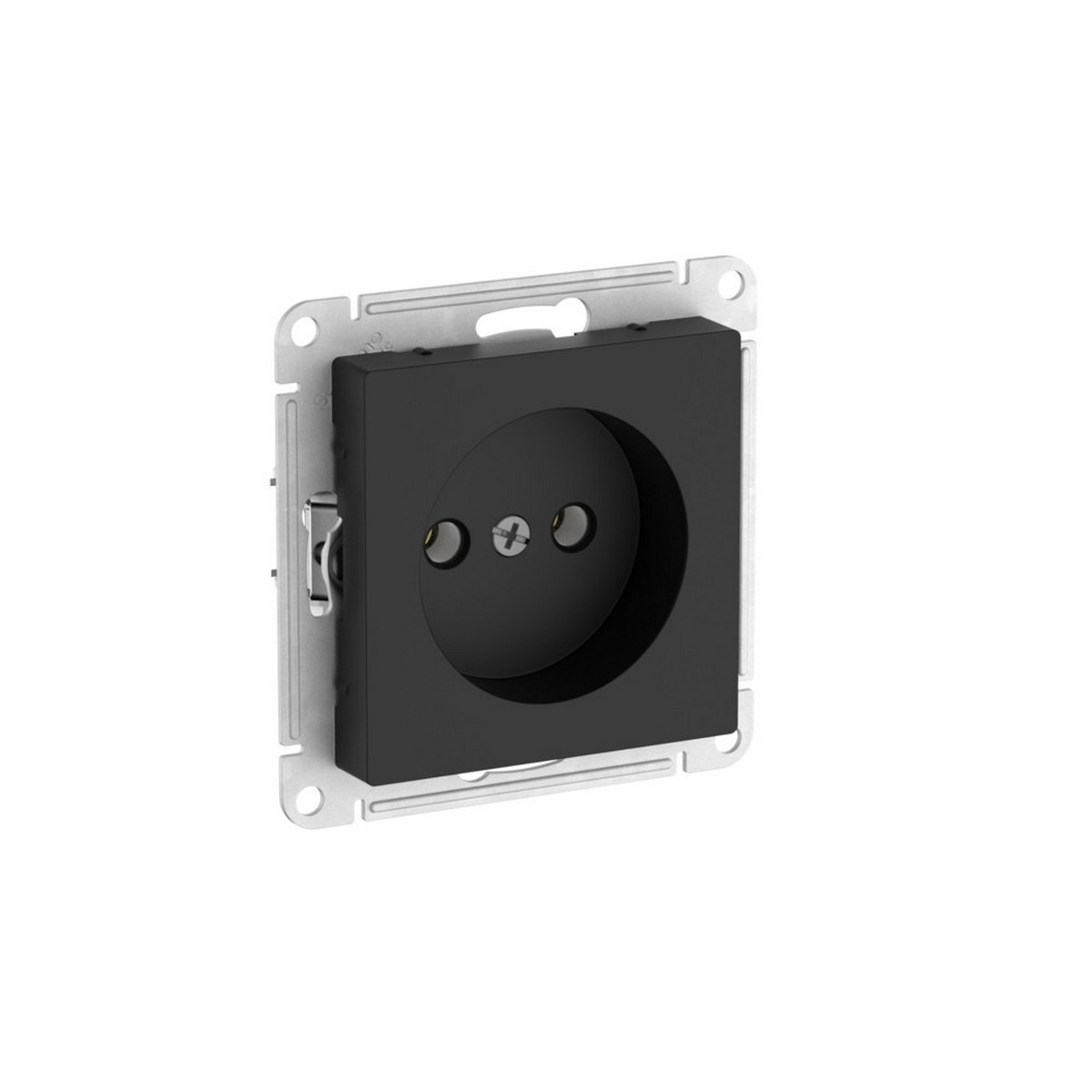 AtlasDesign Карбон Розетка SE AtlasDesign Карбон без заземления без шторок быстрозажим. клем. ATN001041S
