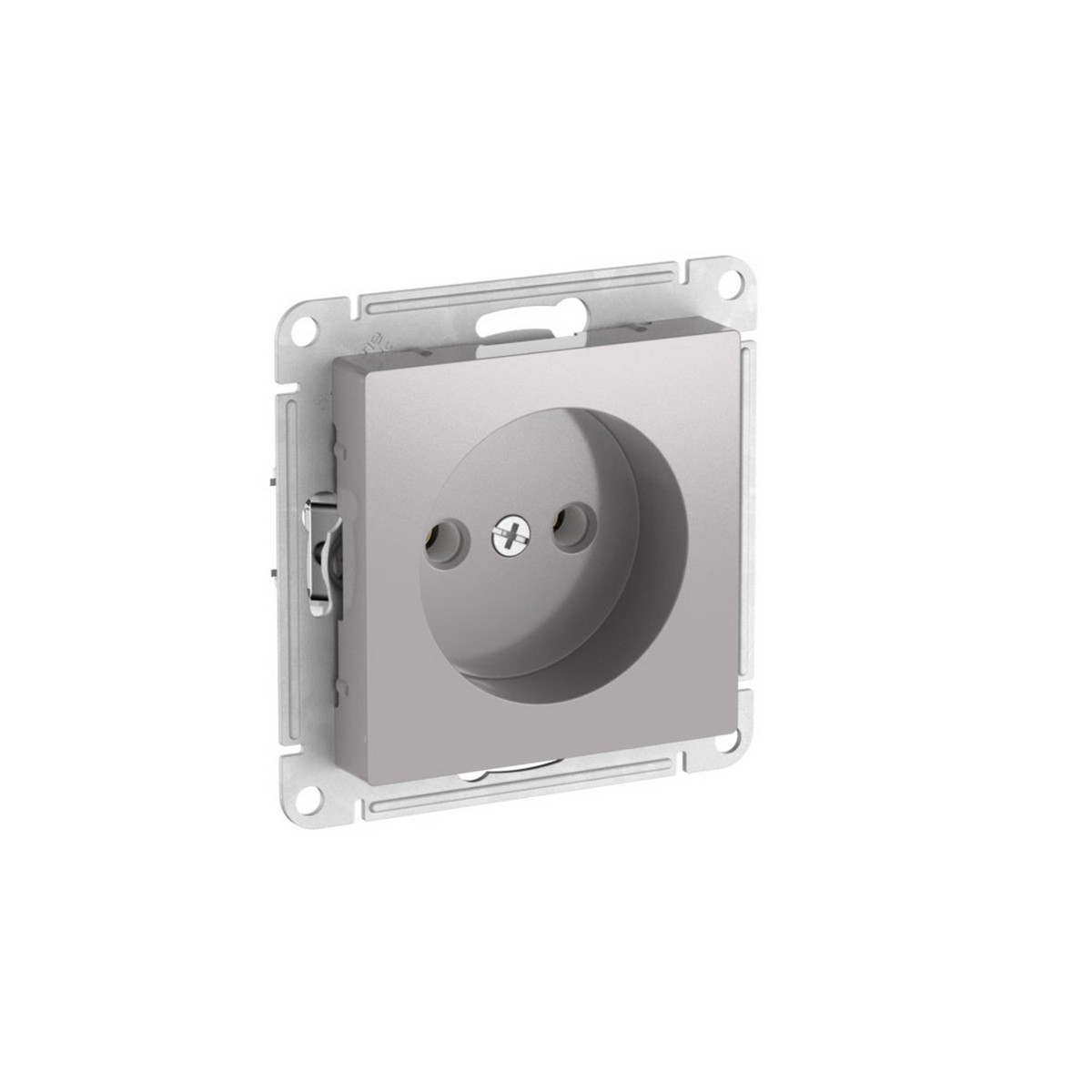 AtlasDesign Алюминий Розетка SE AtlasDesign Алюминий без заземления без шторок быстрозажим. клем. ATN000341S