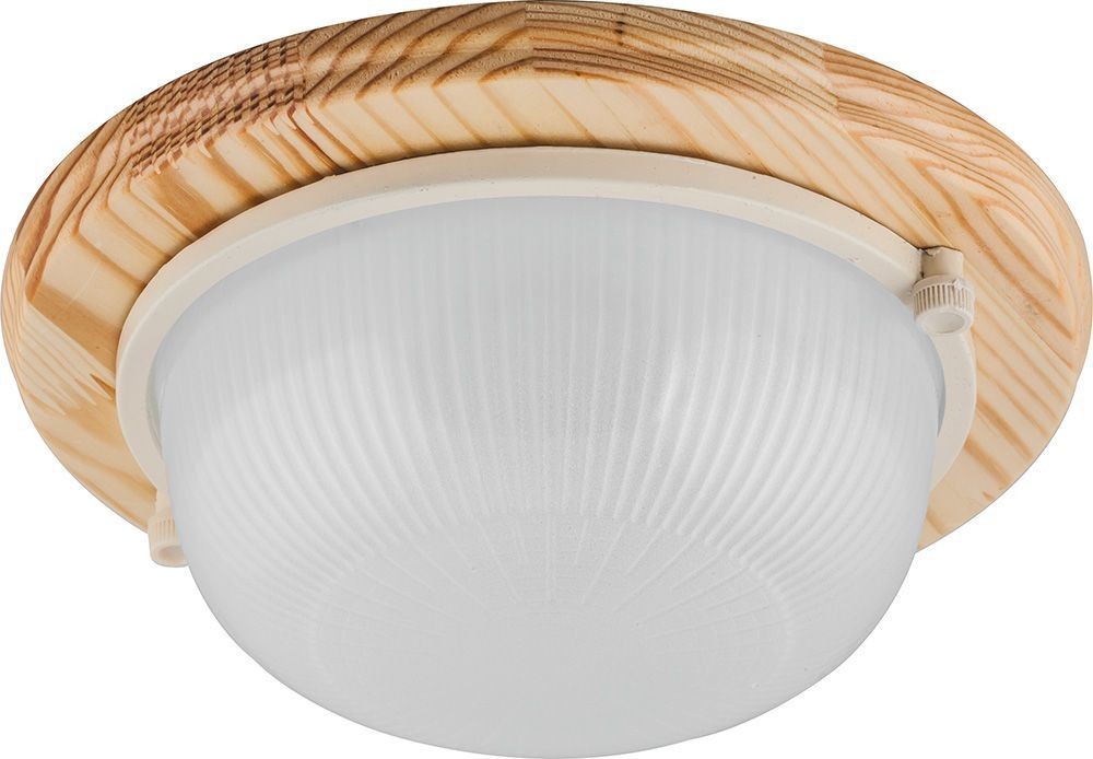 Светильники для сауны и бани Светильник накладной для сауны Feron НБО 03-60-011 деревянный клен круг Е27 IP54 11569