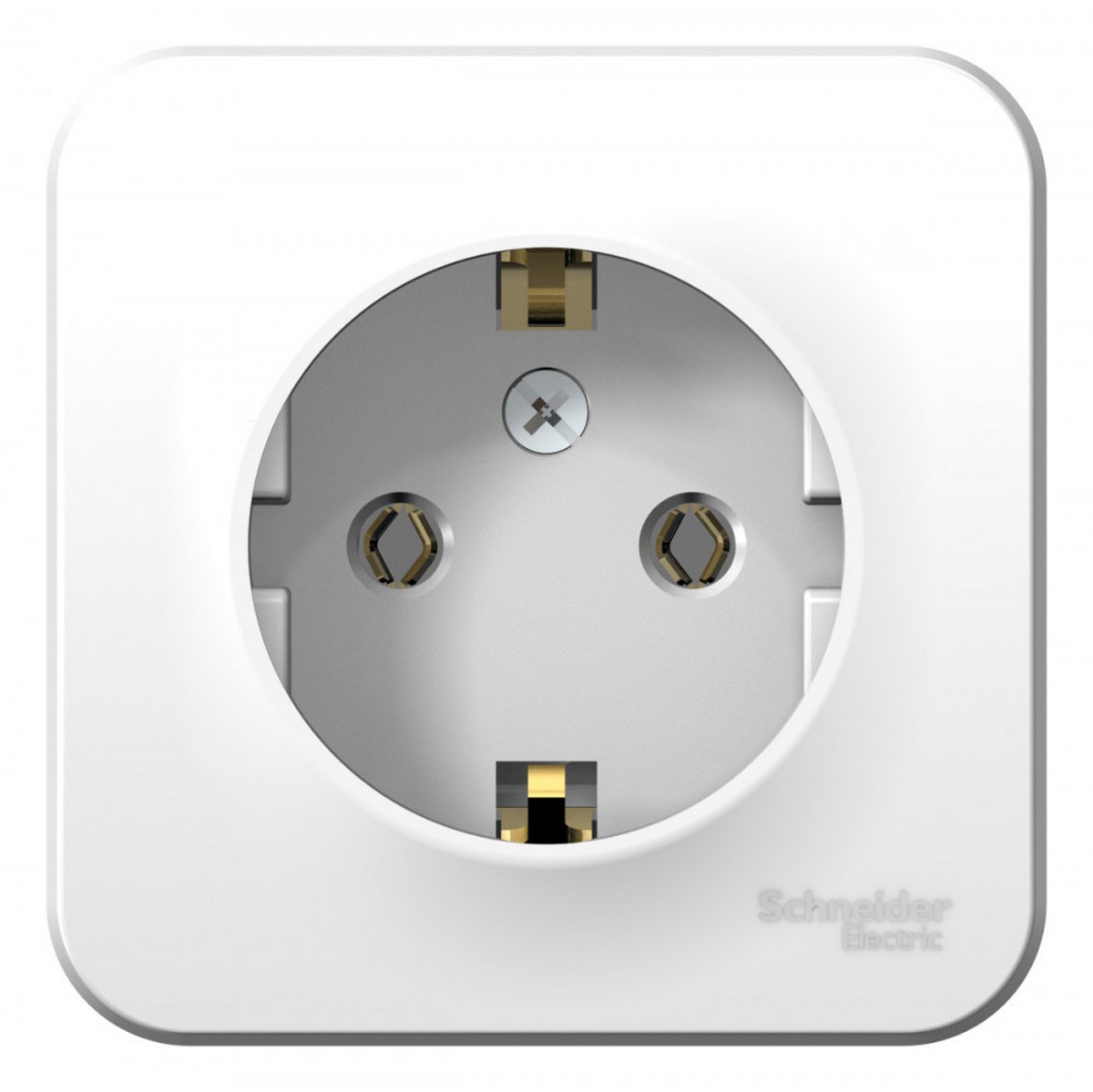 Blanca белые розетки и выключатели Розетка SE Blanca с/з Белый наружный без шторок BLNRA010101