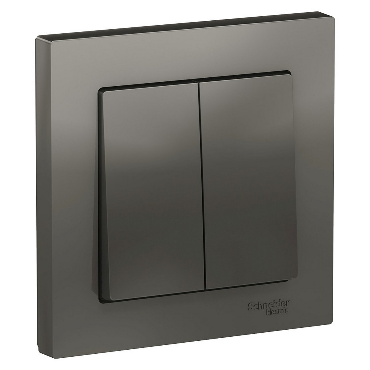 AtlasDesign Сталь Выключатель 2-клавишный Systeme Electric AtlasDesign Сталь в сборе ATN000952