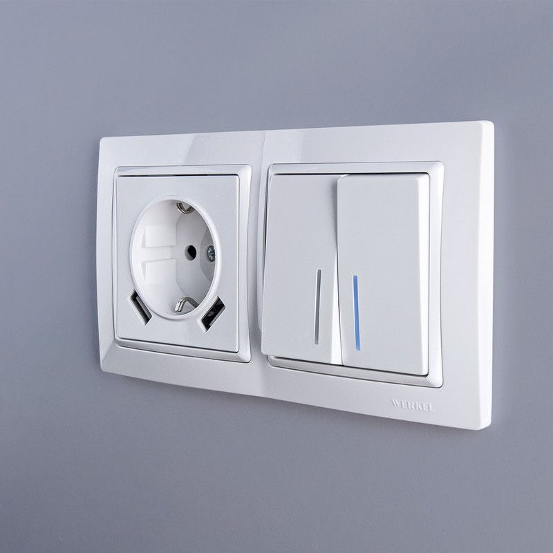 Рамки Werkel Snabb Рамка Werkel Snabb на 2 поста (белый basic) W0022001