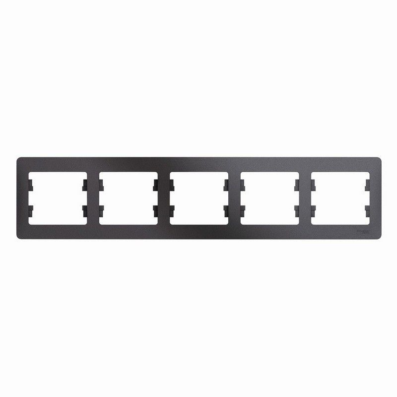 Glossa Графит Рамка Systeme Electric Glossa Графит 5-ая горизонтальная GSL001305