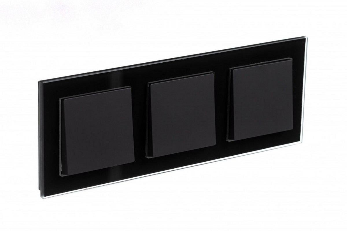 AtlasDesign Рамки Nature Рамка Systeme Electric AtlasDesign Nature Стекло черный 3-ая ATN321003